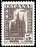 Spain 1936 Monuments 5 CTS Brown Edifil 804. España 804. Uploaded by susofe